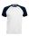 Kariban raglán ujjú kétszínű baseball férfi póló KA330, White/Navy-2XL