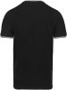 Kariban V-nyakú férfi piké póló KA374, Black/Light Grey/White-3XL