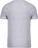 Kariban V-nyakú férfi piké póló KA374, Oxford Grey/Navy/White-2XL