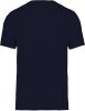 Kariban organikus férfi környakas póló kontrasztos színű zsebbel KA375, Navy/Grey Heather-XL