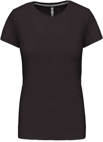 Kariban rövid ujjú környakas Női pamut póló KA380, Dark Grey-XL