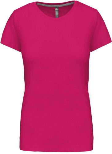 Kariban rövid ujjú környakas Női pamut póló KA380, Fuchsia-2XL