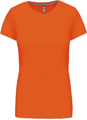 Kariban rövid ujjú környakas Női pamut póló KA380, Orange-L