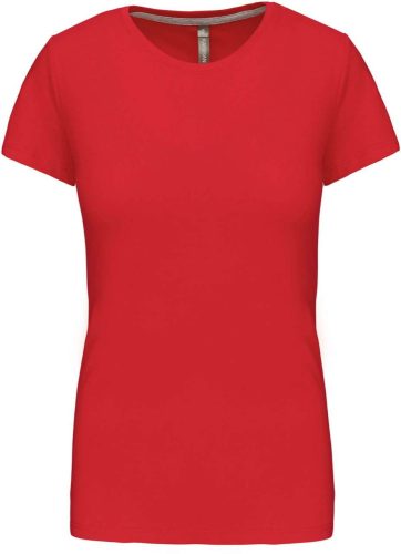 Kariban rövid ujjú környakas Női pamut póló KA380, Red-2XL