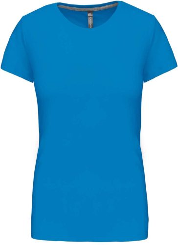Kariban rövid ujjú környakas Női pamut póló KA380, Tropical Blue-L