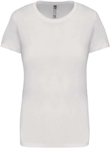 Kariban rövid ujjú környakas Női pamut póló KA380, White-2XL