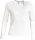 Kariban hosszú ujjú V-nyakú Női pamut póló KA382, White-2XL