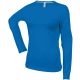 Kariban hosszú ujjú kereknyakú Női pamut póló KA383, Light Royal Blue-2XL