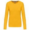 Kariban hosszú ujjú kereknyakú Női pamut póló KA383, Yellow-2XL