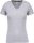 Kariban V-nyakú piké Női póló KA394, Oxford Grey/Navy/White-2XL
