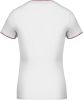 Kariban V-nyakú piké Női póló KA394, White/Navy/Red-XL