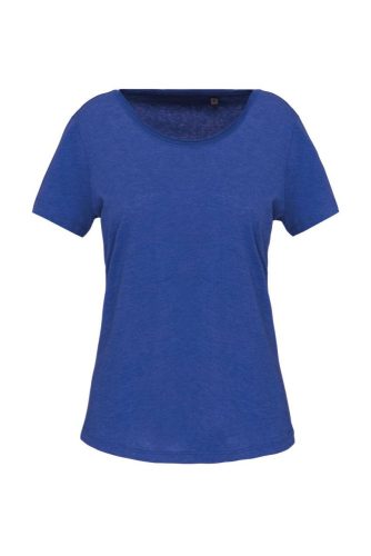 Kariban organokus Női rövid ujjú póló KA399, Ocean Blue Heather-XL