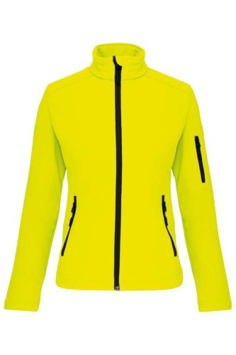 Kariban Női softshell dzseki KA400, Fluorescent Yellow-3XL