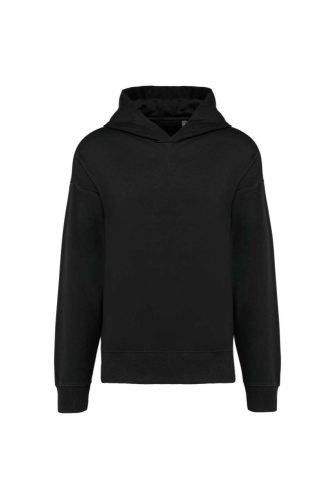 Kariban laza szabású unisex kapucnis pulóver KA4018, Black-2XL