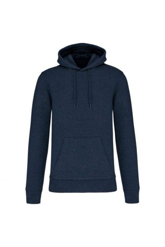 Kariban organikus féfi kapucnis pulóver KA4027, French Navy Heather-XL