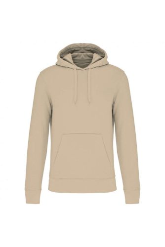 Kariban organikus féfi kapucnis pulóver KA4027, Light Sand-2XL