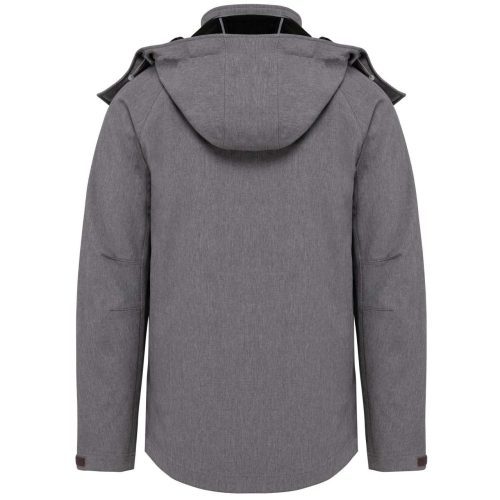 Kariban kapucnis softshell férfi dzseki KA413, Marl Grey-3XL