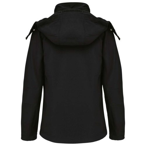 Kariban kapucnis Női softshell dzseki KA414, Black-2XL