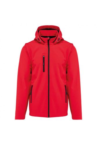 Kariban levehető ujjú kapucnis softshell dzseki KA422, Red-L