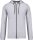 Kariban könnyű vékony unisex kapucnis cipzáras pulóver (póló) KA438, Oxford Grey-2XL
