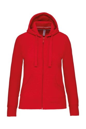 Kariban cipzáros kapucnis Női pulóver KA464, Red-L