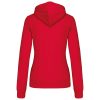 Kariban Női cipzáras pulóver kontrasztos bélésű kapucnival KA467, Red/White-XS