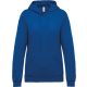 Kariban Női kapucnis pulóver KA473, Light Royal Blue-2XL