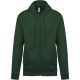 Kariban unisex cipzáros kapucnis pulóver KA479, Forest Green-2XL