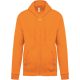 Kariban unisex cipzáros kapucnis pulóver KA479, Orange-3XL