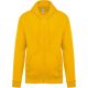 Kariban unisex cipzáros kapucnis pulóver KA479, Yellow-2XL