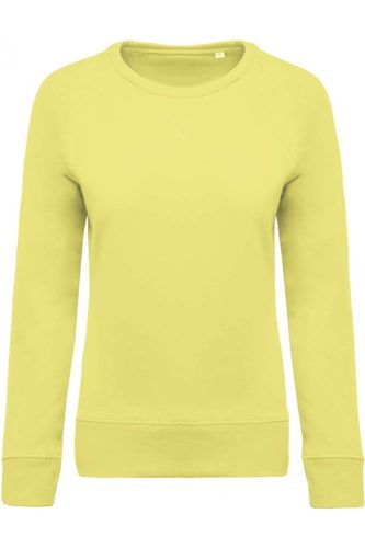 Kariban Női raglános organikus környakas pulóver KA481, Lemon Yellow-XL