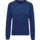 Kariban Női raglános organikus környakas pulóver KA481, Ocean Blue Heather-XS