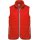 Kariban bélelt mellény KA6116 unisex, cipzáras, Red-L