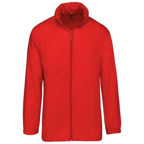 Kariban rejtett kapucnis unisex széldzseki KA616, Red-M