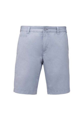 Kariban használt hatású férfi pamut bermuda KA752, Washed Smoky Blue-38