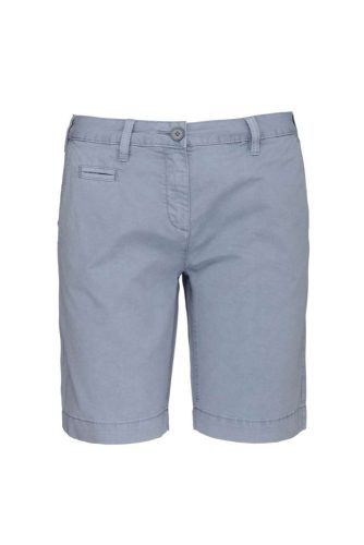 Kariban használt hatású Női pamut bermuda KA753, Washed Smoky Blue-34