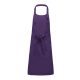 Kariban pamut hosszú kötény, fémcsatos nyakpánttal KA895, Purple-U
