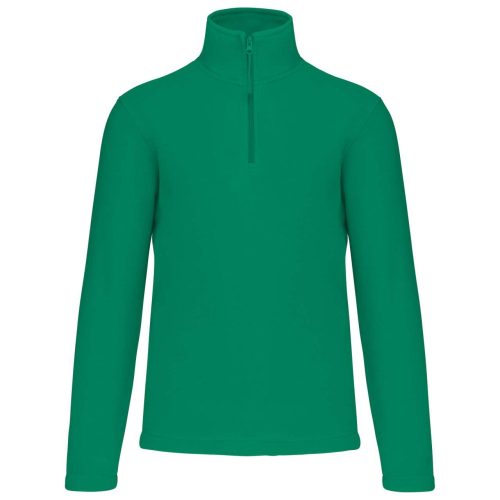 Kariban galléros, 1/4 cipzáras mikropolár pulóver KA912, Kelly Green-3XL