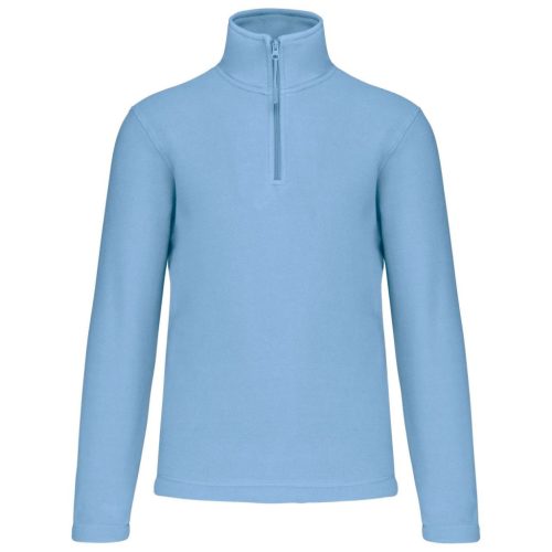 Kariban galléros, 1/4 cipzáras mikropolár pulóver KA912, Sky Blue-2XL