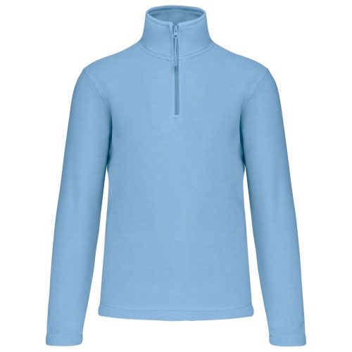 Kariban galléros, 1/4 cipzáras mikropolár pulóver KA912, Sky Blue-4XL