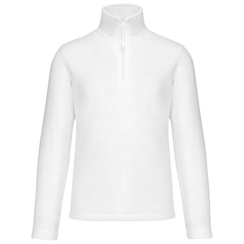 Kariban galléros, 1/4 cipzáras mikropolár pulóver KA912, White-L