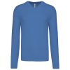 Kariban férfi V-nyakú keskeny szabású pulóver KA965, Light Royal Blue-3XL