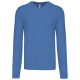 Kariban férfi V-nyakú keskeny szabású pulóver KA965, Light Royal Blue-3XL