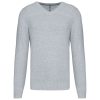 Kariban prémium férfi V-nyakú pulóver KA982, Light Grey Heather-2XL