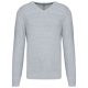 Kariban prémium férfi V-nyakú pulóver KA982, Light Grey Heather-2XL