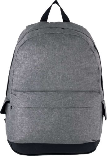 Kimood poliészter hátizsák patenos oldalzsebekkel KI0158, Graphite Grey Heather