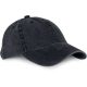 K-UP vintage hatású 6 paneles pamut baseball sapka KP165, Black Washed