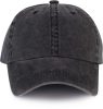 K-UP vintage hatású 6 paneles pamut baseball sapka KP165, Black Washed