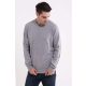 V-nyakú pamut férfi pulóver, Legend World Wide LW9133, Light Melange Grey-2XL