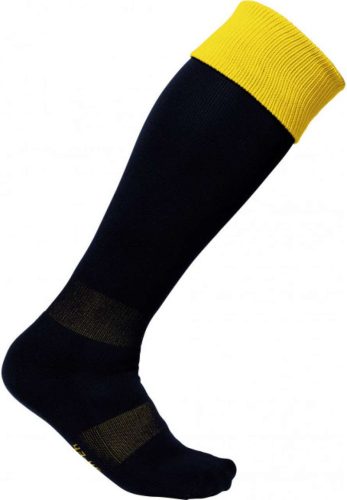 Proact hosszú szárú sportzokni kontrasztos színű felsö résszel PA0300, Black/Sporty Yellow-31/34